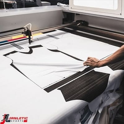 Cutting and printing process for sportswear uniforms at Akhzar Exports