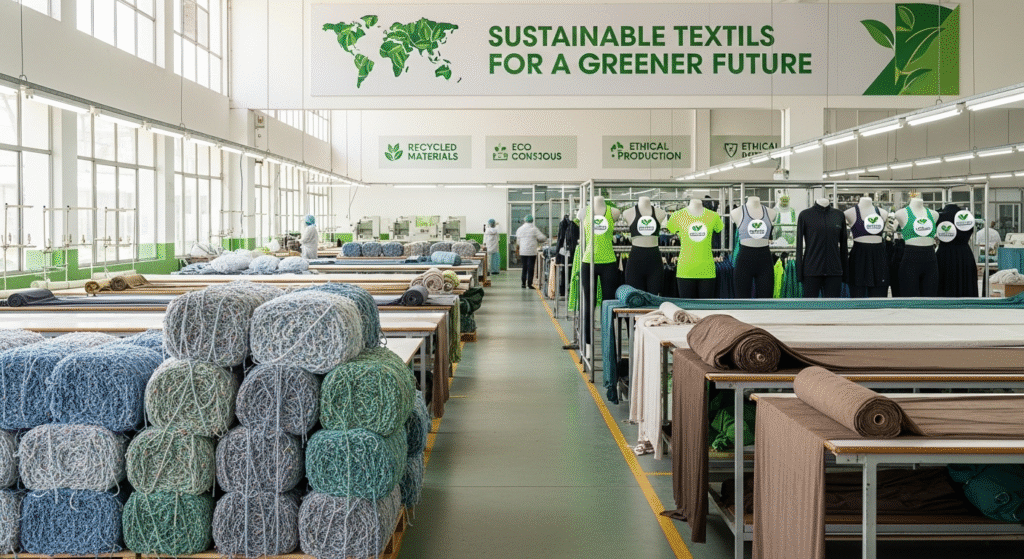 Sustainable and eco-friendly custom sportswear manufacturer production at Akhzar Exports