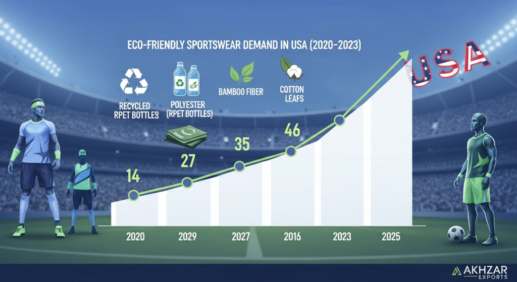 eco-friendly custom sportswear manufacturing by Akhzar Exports for USA teams